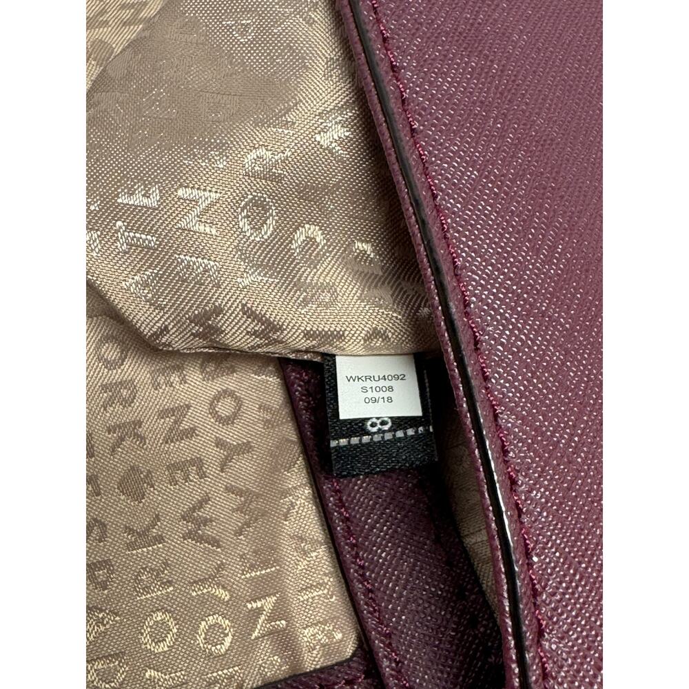 Kate Spade Laurel Way Greer Crossbody Bag in Deep Plum Saffiano - Picture 12 of 13